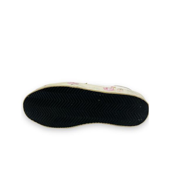 GOLDEN GOOSE White Leather Metallic Hi-Star Floral Print Sneakers Size 40 US 10 - Picture 8 of 8